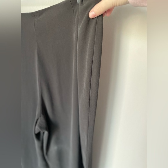 Eileen Fisher Charcoal Silk Vintage Slacks Pants Size Small - Picture 3 of 10